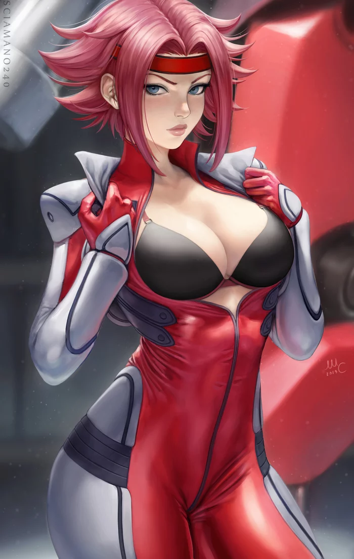 Kallen Stadtfeld - NSFW, Арт, Аниме, Anime Art, Code Geass, Kallen Stadtfeld, Эротика, Нижнее белье, Sciamano240, Длиннопост