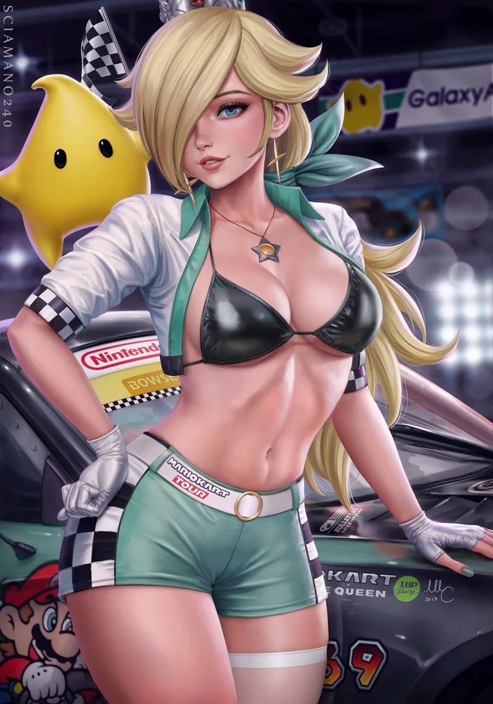 Princess Rosalina - NSFW, Art, Drawing, Super mario, Rosalina, Erotic, Underwear, Boobs, Sciamano240, Longpost