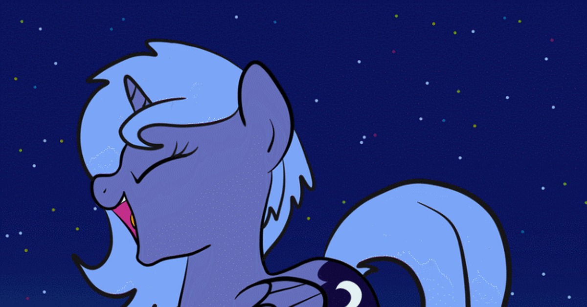 The stars and the moon are dancing - My little pony, Princess luna, GIF