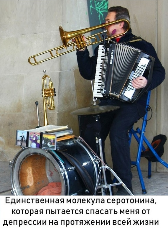 Depressed - Orchestra Man, Picture with text