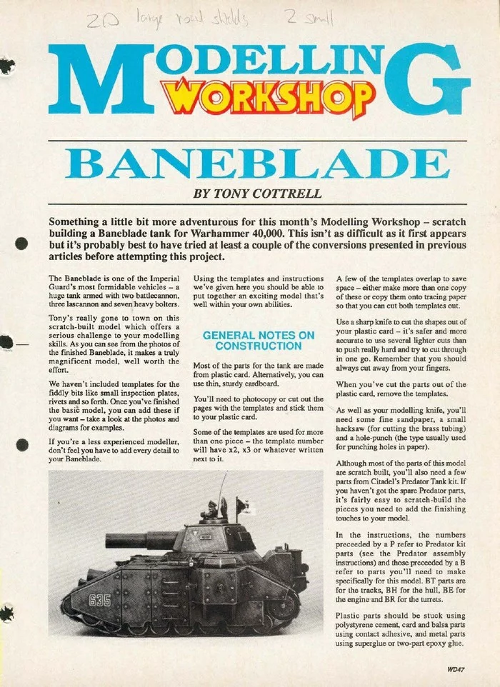 Baneblade своими руками - Warhammer 40k, Old Warhammer, Games Workshop, Гайд, Своими руками, Танки, Длиннопост