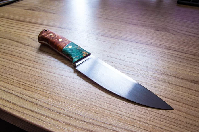 And another homemade knife - My, Knife, Video, The photo, With your own hands, Metalworking, Needlework without process