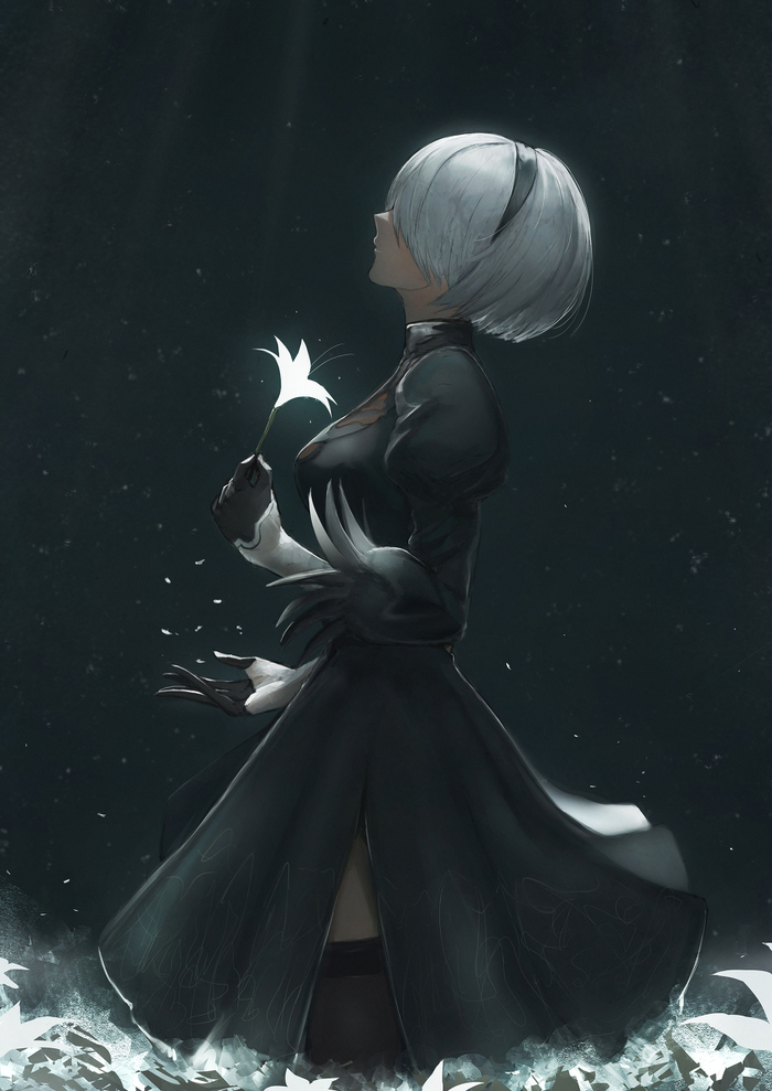 Yorha 2b , Game Art, , Nier Automata, NIER, Yorha unit no 2 type B, , Marumoru
