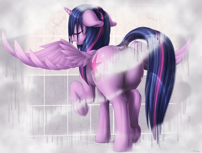 Shower - My little pony, PonyArt, Twilight sparkle, Awalex, MLP Edge