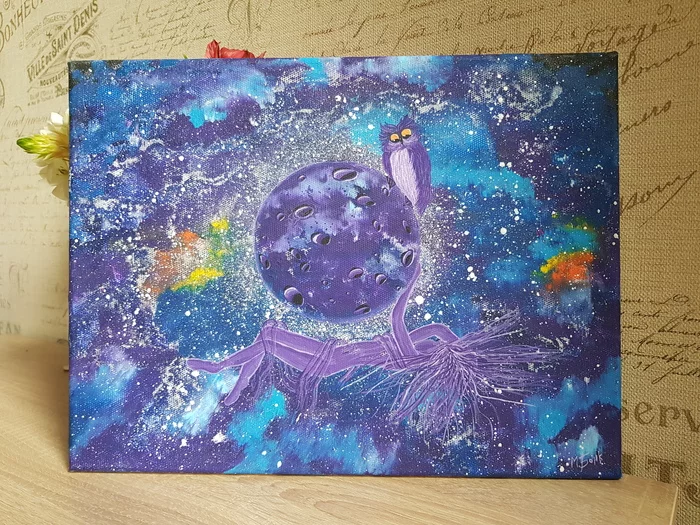 Invisible Presence - My, Space, Painting, Creation, Creative people, Owl, moon, Flight, Magic