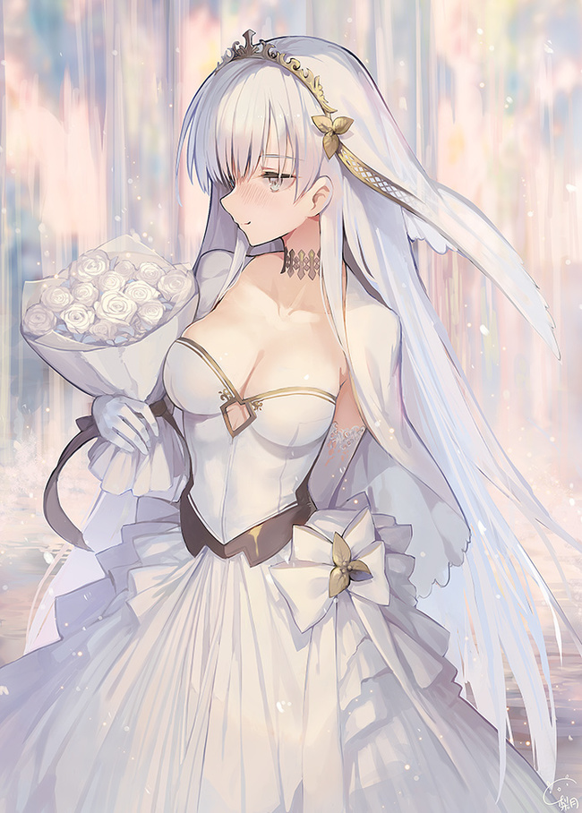 Anastasia Romanova - Anime, Anime art, Fate, Fate grand order, Anastasia Romanova, Wedding Dress, Longpost