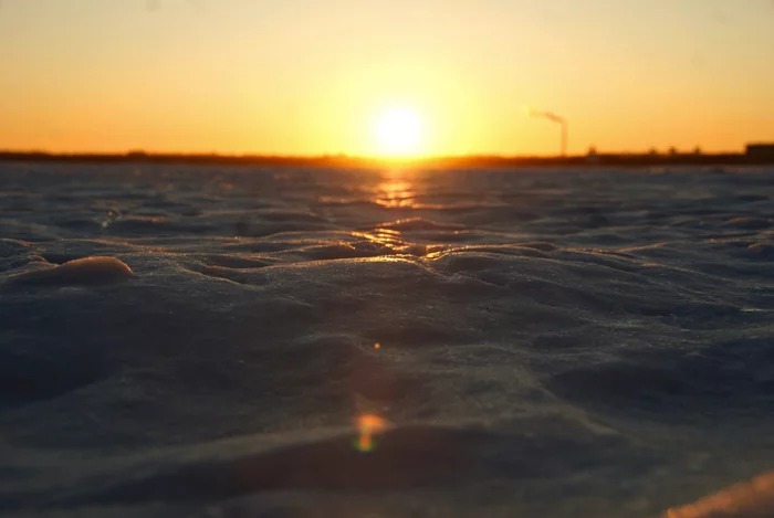 It's like it's not snowing at all... - Snow, Winter, Sunset, Chelyabinsk, Lake, Longpost, Pupzs