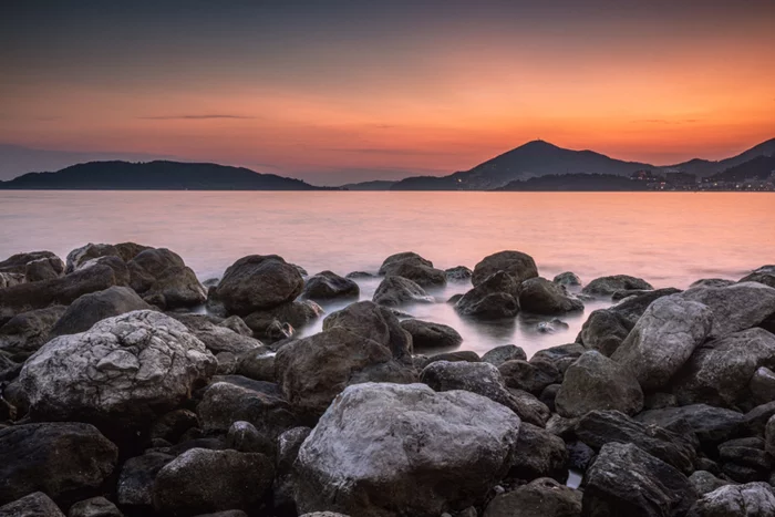 Adriatic. Kamenovo Beach - Montenegro, Adriatic, Beach, dust, Sea