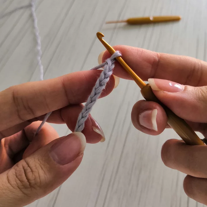 Lesson 3. Air loop. Chain of air loops - My, Crochet, Crochet lessons, Knitting, Video, Longpost