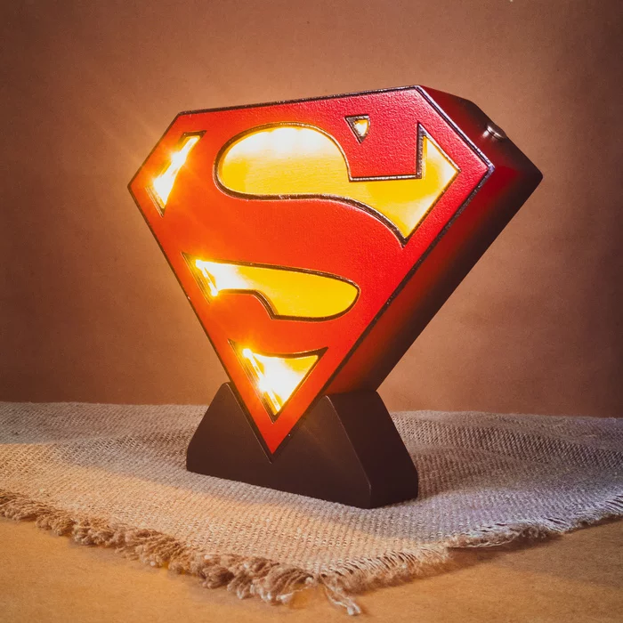 Another night light - My, Night light, Superman, Dc comics, Handmade, Lamp, Longpost