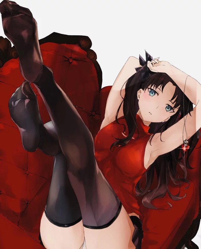 Рин - NSFW, Fate, Fate-Stay Night, Tohsaka Rin, Anime Art, Аниме, Панцу