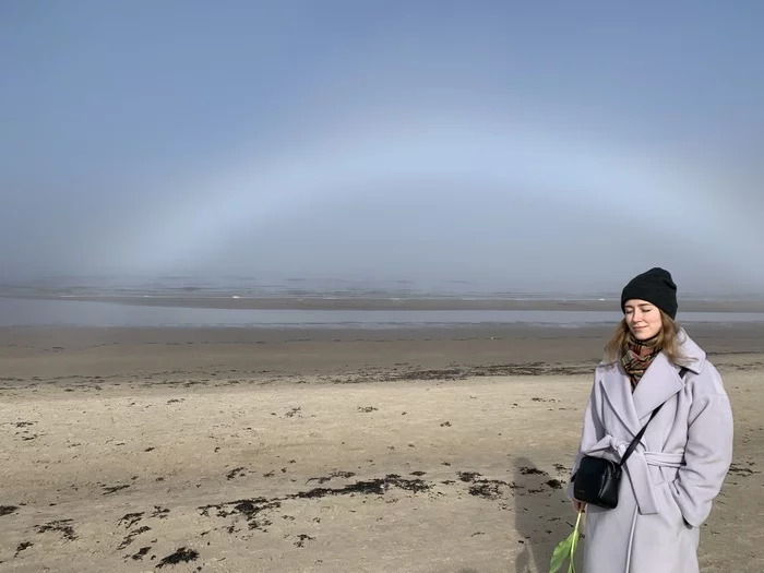 A glitch in the matrix - a colorless rainbow. Misty Rainbow - My, Matrix failure, Rainbow, Jurmala, misty rainbow