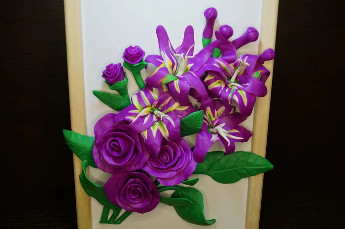 Happy March 8, dear girls, women, grandmothers and little princesses!!! - My, Needlework without process, Plasticine, March 8 - International Women's Day, Hobby, Creation, Flowers, Kindergarten, School