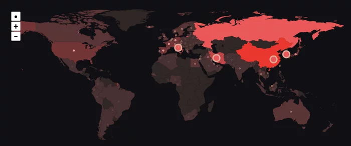 We created an up-to-date map of the spread of coronavirus - My, Coronavirus, Cards, news, Symptoms, Prophylaxis