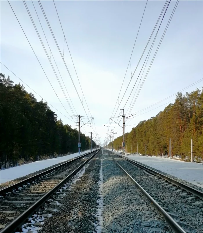 haul - My, Railway, The photo, Work, Spring, Russian Railways, Path, Southern Urals
