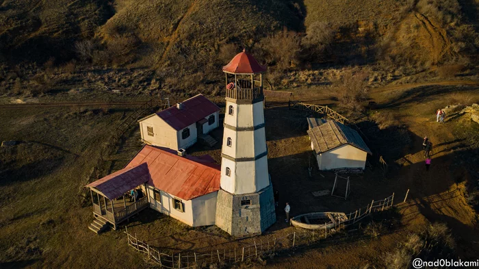 Lighthouse in the village of Merzhanovo - My, Lighthouse, Quadcopter, Aerial photography, Azov sea, Merzhanovo, Video