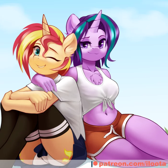 Няшные антропоньки - My Little Pony, Антро, Sunset Shimmer, Starlight Glimmer, MLP Edge