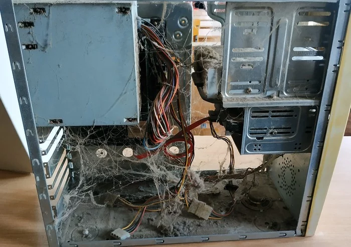 The computer takes a long time to boot... - My, Computer, Dust