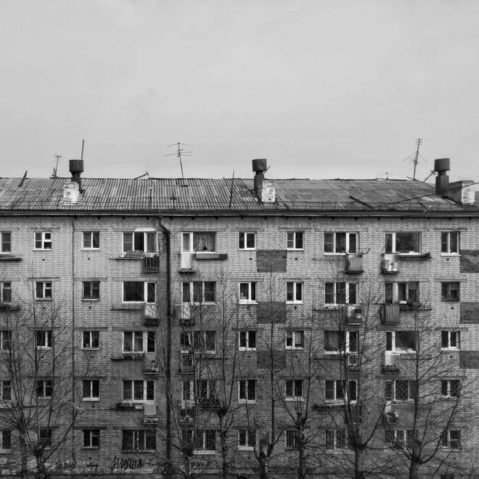 Brick, not slab - My, The photo, Mobile photography, Black and white photo, Loneliness