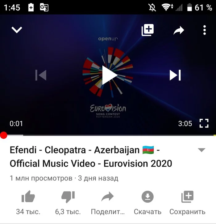 Небольшой топ - Моё, Eurovision 2020, YouTube, Клип, Топ, Длиннопост, Евровидение