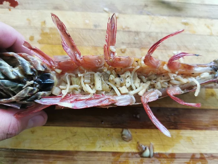 Gambas shrimp in a frying pan - My, Gabon, Cooking for the lazy, Longpost, Recipe