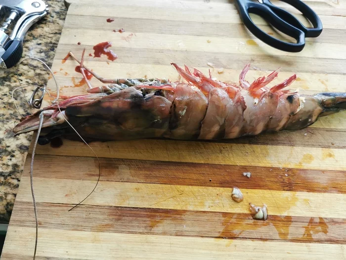 Gambas shrimp in a frying pan - My, Gabon, Cooking for the lazy, Longpost, Recipe