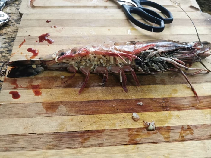 Gambas shrimp in a frying pan - My, Gabon, Cooking for the lazy, Longpost, Recipe