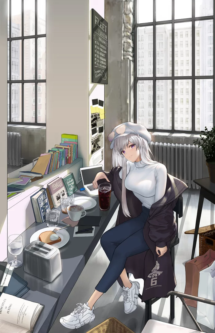 Urban Lifestyle - Azur Lane, Аниме, Anime Art, Enterprise (Azur Lane)