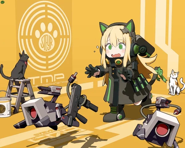 Weapon thieves - Anime, Anime art, Girls frontline, Tmp