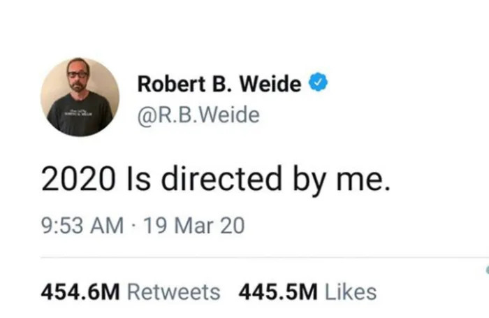 Actual - Robert b weide, Coronavirus, 2020, Fake, Screenshot, Twitter