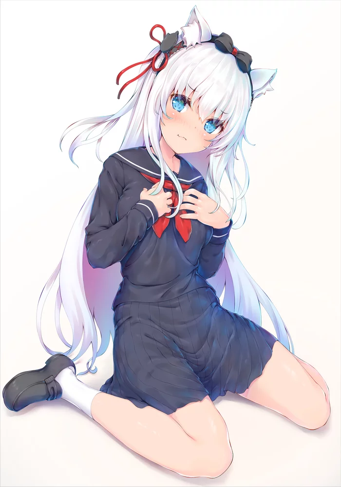 Hammann - Anime, Anime art, Azur lane, Hammann, Animal ears