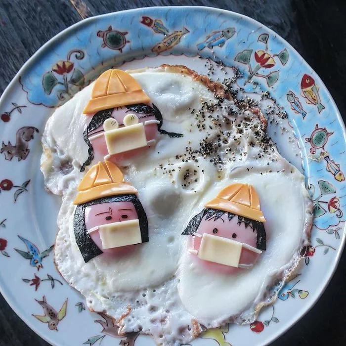 Мама из Японии готовит необычную яичницу Япония, Кулинария, Дети, Мама, Длиннопост