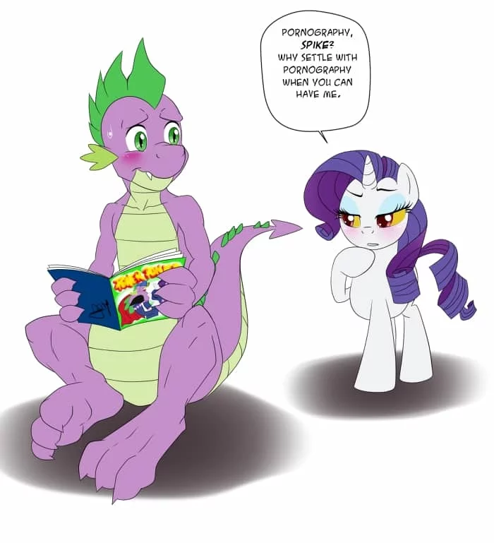 Indecent proposal from Rarity - My little pony, Rarity, Spike, MLP Edge, MLP Discord