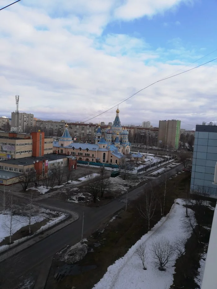 Церковь под окнами - Моё, РПЦ, Под окнами, Церковь, Колокола, Звон, Утро