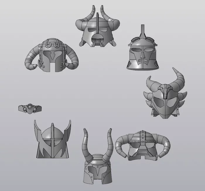Lego Skyrim/Fallout (Lego Skyrim Helmets/Adjusted Fallout Armor) - My, The Elder Scrolls V: Skyrim, Fallout, Lego, Games, 3D, Figurines, Toys, Helmet, Longpost