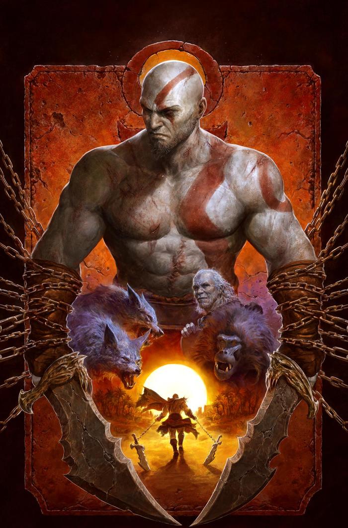 Kratos - Art, Games, God of war, Dave Rapoza