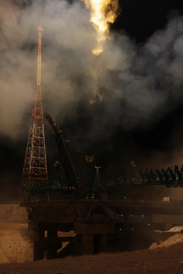 Photos of the launch of the Soyuz-2.1b rocket with 34 satellites OneWeb - Roscosmos, Oneweb, Satellite, Baikonur Cosmodrome, Space, Soyuz-2, Longpost