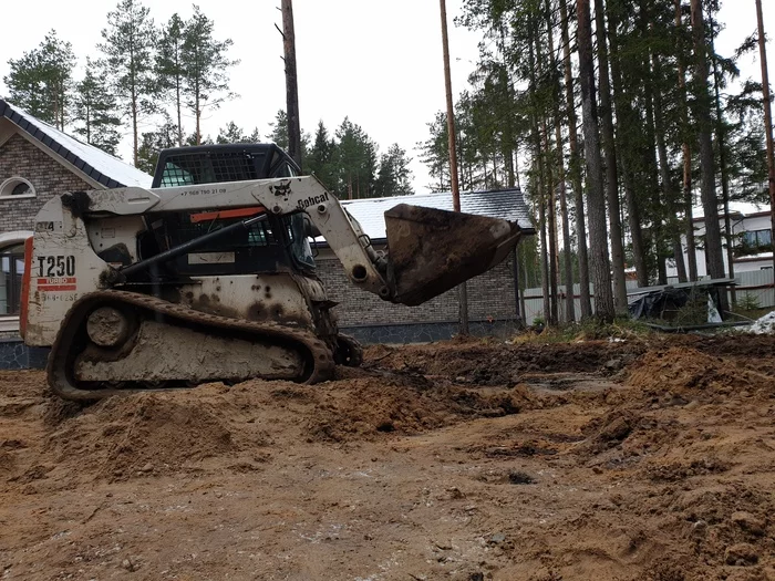 Concrete support wall - My, Concrete, Landscape design, Paving stones, A rock, Saint Petersburg, Video, Longpost