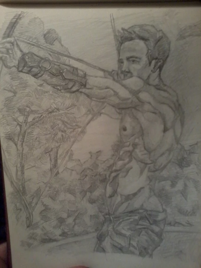 Shooter - NSFW, My, Beginner artist, Artist, Painting, I paint like a nerd, Pencil drawing, Drawing, Pencil