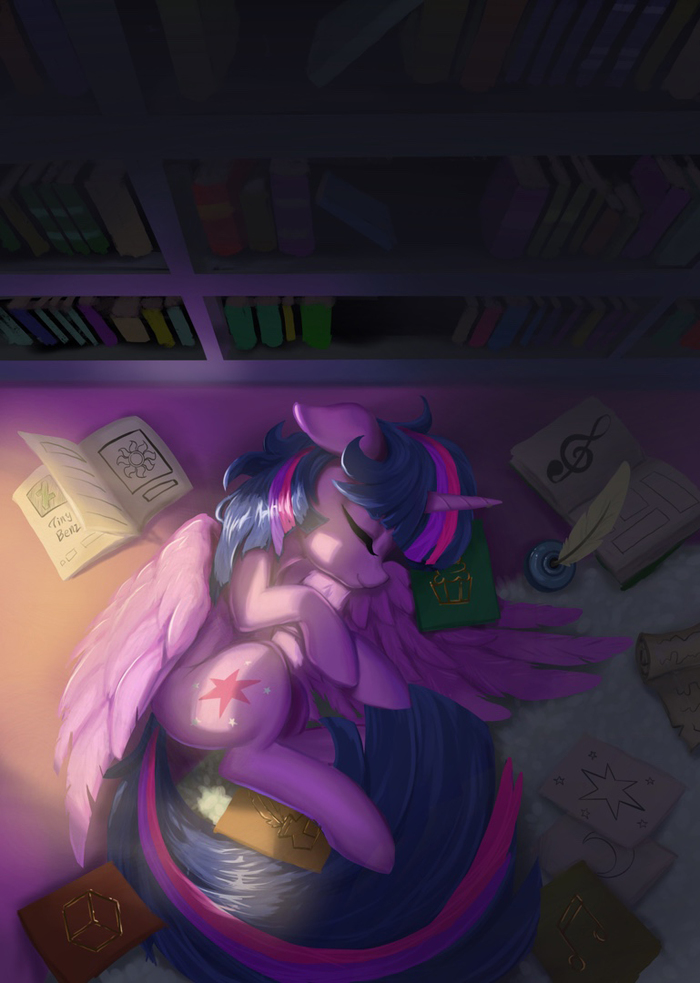 Morning of the library My Little Pony, Ponyart, Twilight Sparkle, Tinybenz