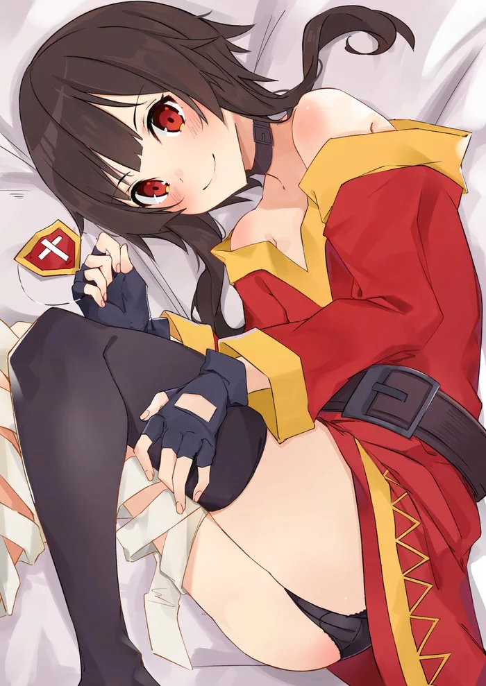 Megumin - NSFW, Konosuba, Anime Art, Megumin, Аниме, Попа, Панцу