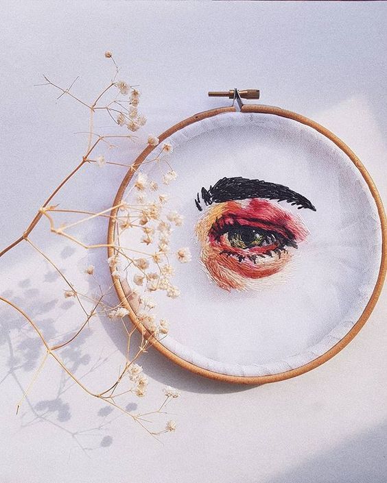 My embroidery (continued) - My, Satin stitch embroidery, Portrait, Johnny Depp, Harley quinn, Margot Robbie, Needlework without process, Longpost, With your own hands