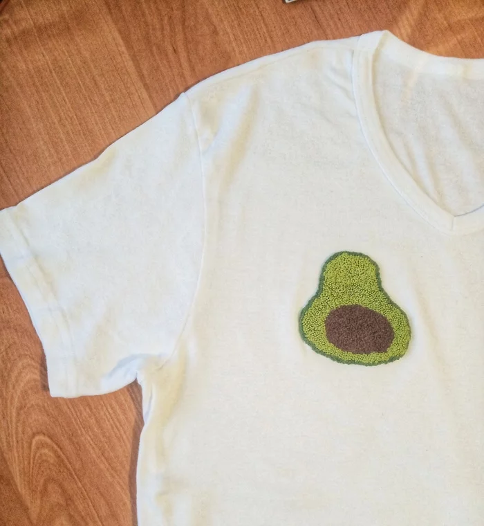 I embroidered Mr. Advocado, but it turned out Curly Chubchik - My, Embroidery, Needlework with process, Fancy clothes, Longpost