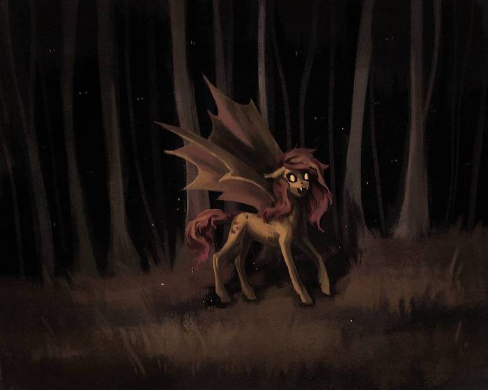 Scary - My little pony, Fluttershy, Flutterbat, Weird--Fish