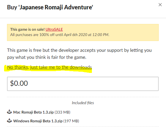 Japanese Romaji Adventure / itch.io - Моё, Giveaway, Не Steam, Халява, Инди, Длиннопост