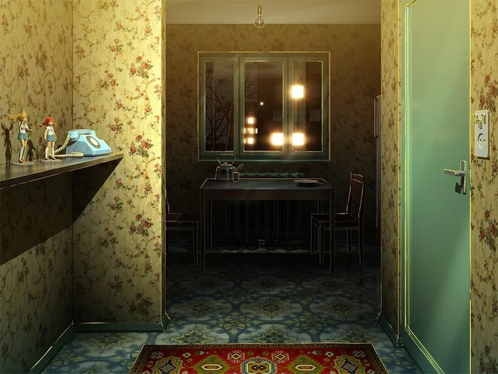 And then I turn around on the threshold... - Endless summer, Visual novel, Art