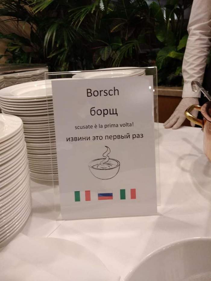 Italians in Bergamo learn to cook borscht for our doctors - Bergamo, Italy, Borsch, First time