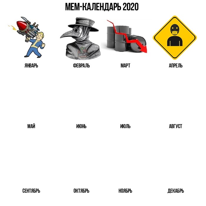 We continue the meme calendar 2020 - April - Memes, The calendar, 2020, Coronavirus, Self-isolation, Quarantine, Meme calendar