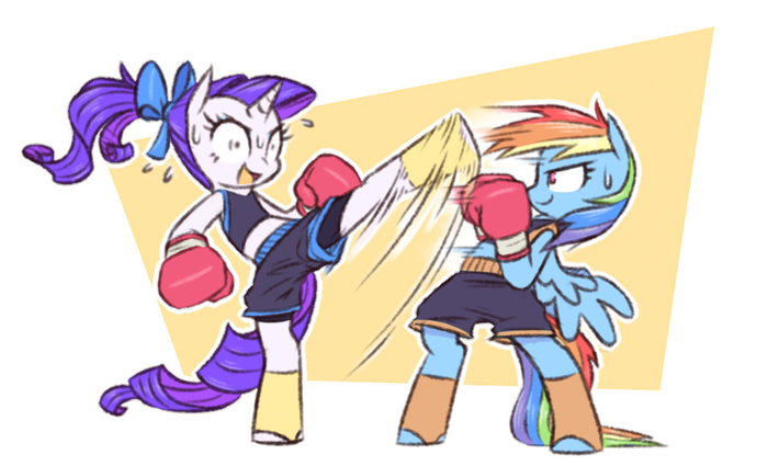  My Little Pony, Rarity, Rainbow Dash