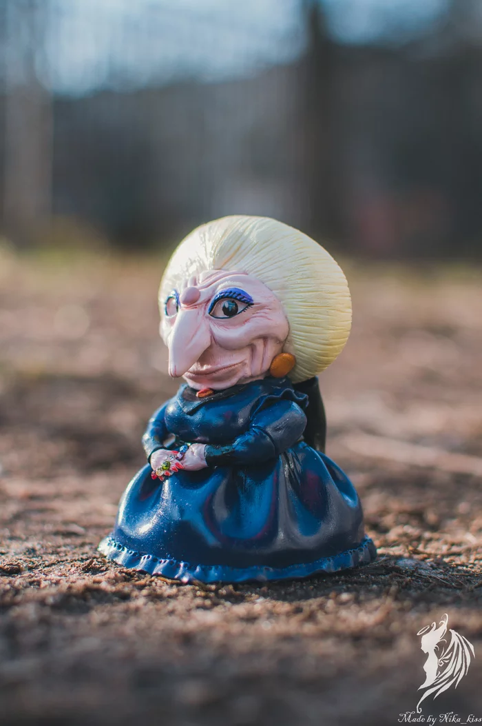 Yubaba-Zeniba figurine made of polymer clay - My, Handmade, Polymer clay, Spirited Away, Hayao Miyazaki, Yubaba, Zeniba, Needlework without process, Longpost